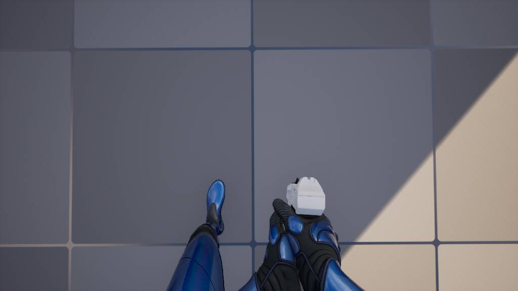 Native first-person item look-down framing